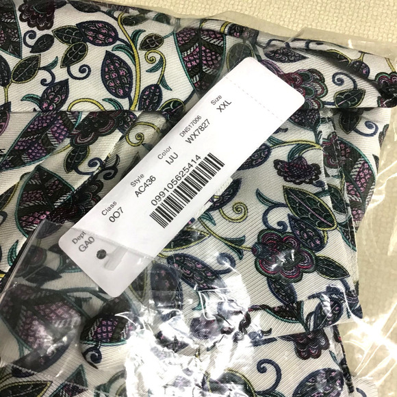 NEW J. Crew Drapey Floral Boat Neck Top Ivory Jungle XXL - Picture 6 of 6